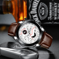B RAY 9006 2019 relogio masculino watches men Fashion Sport Stainless Steel Case Leather Band watch Quartz Business Wristwatch